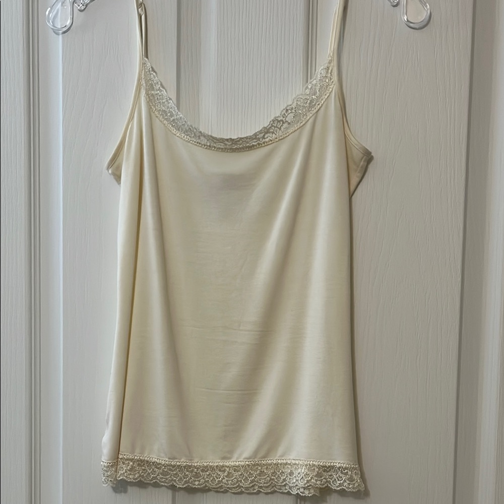 Cream Lace Trim Camisole